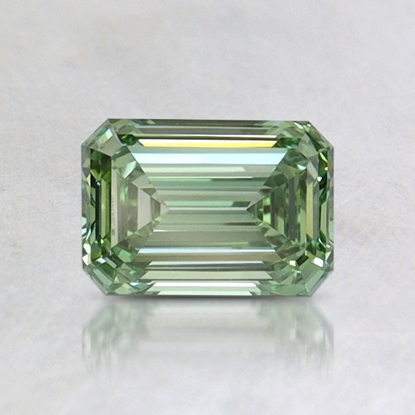 0.72 Ct. Fancy Vivid Pacific Green Emerald Lab Grown Diamond