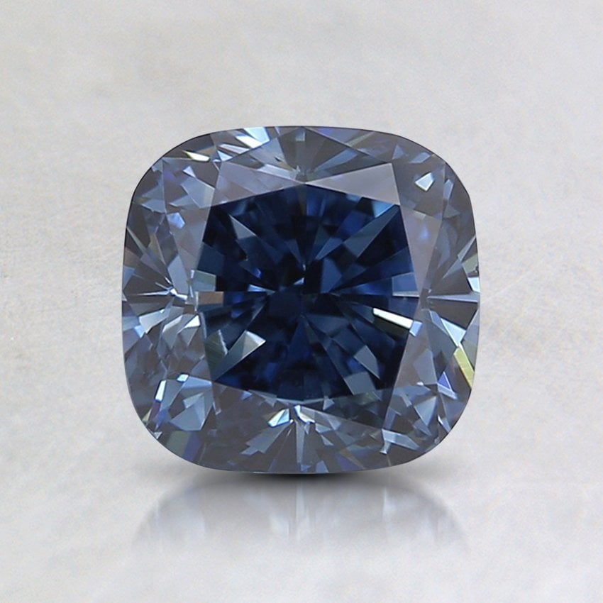 1.31 Ct. Fancy Deep Blue Cushion Lab Grown Diamond