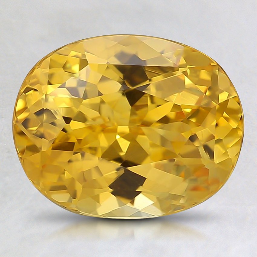 9.3x7.4mm Super Premium Yellow Oval Sapphire