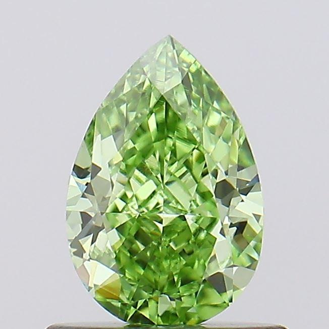 0.70 Ct. Fancy Vivid Green Pear Lab Grown Diamond