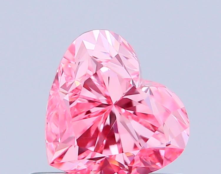 0.83 Ct. Fancy Vivid Pink Heart Lab Grown Diamond