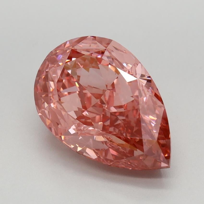 3.10 Ct. Fancy Vivid Pink Pear Lab Grown Diamond