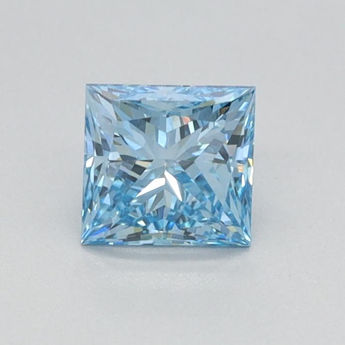 0.52 Ct. Fancy Vivid Blue Princess Lab Grown Diamond