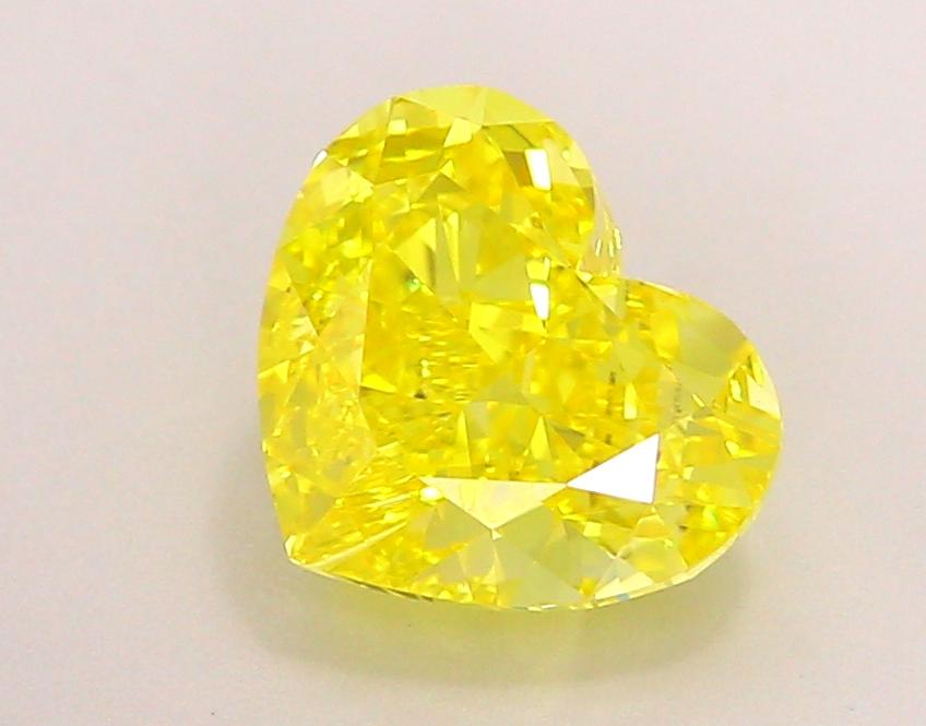 2.57 Ct. Fancy Vivid Yellow Heart Lab Grown Diamond