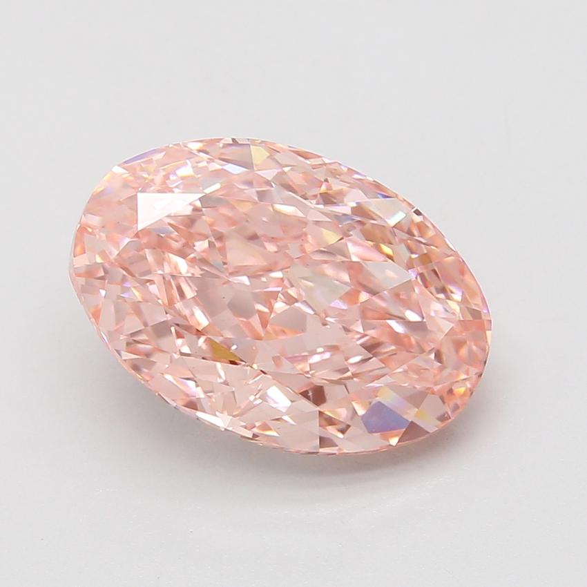 7.14 Ct. Fancy Vivid Pink Oval Lab Grown Diamond