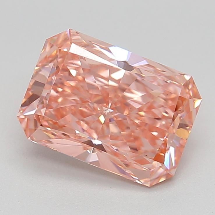 1.39 Ct. Fancy Vivid  Pink Radiant Lab Grown Diamond