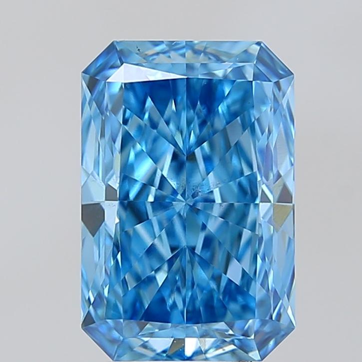 3.56 Ct. Fancy Vivid Blue Radiant Lab Grown Diamond