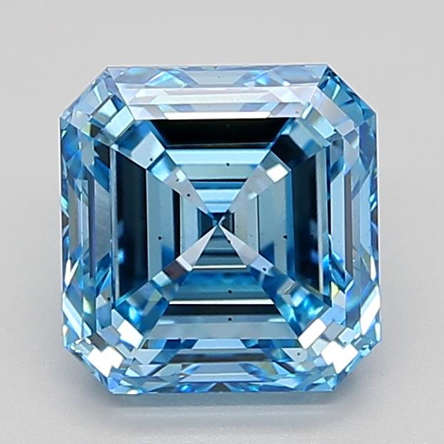 3.36 Ct. Fancy Vivid  Blue Asscher Lab Grown Diamond