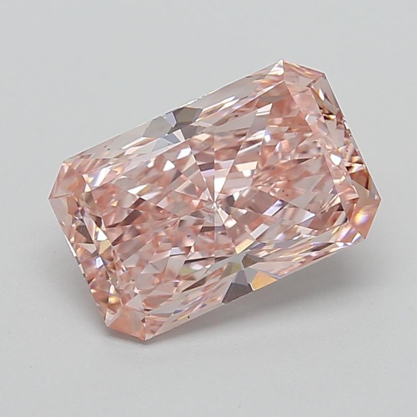 3.97 Ct. Fancy Vivid  Pink Radiant Lab Grown Diamond