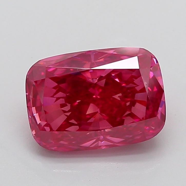5.15 Ct. Fancy Vivid  Pink Cushion Lab Grown Diamond