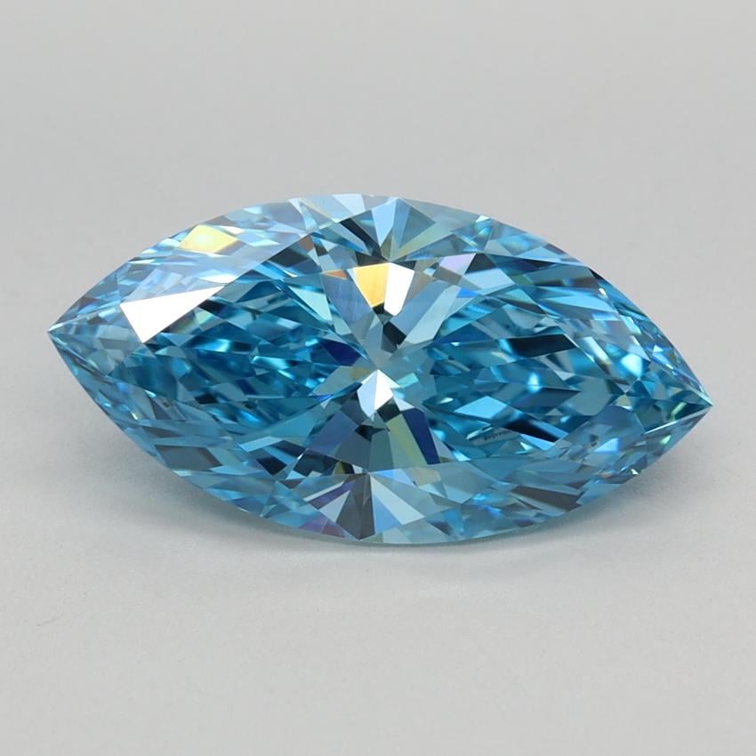 2.10 Ct. Fancy Vivid Blue Marquise Lab Grown Diamond