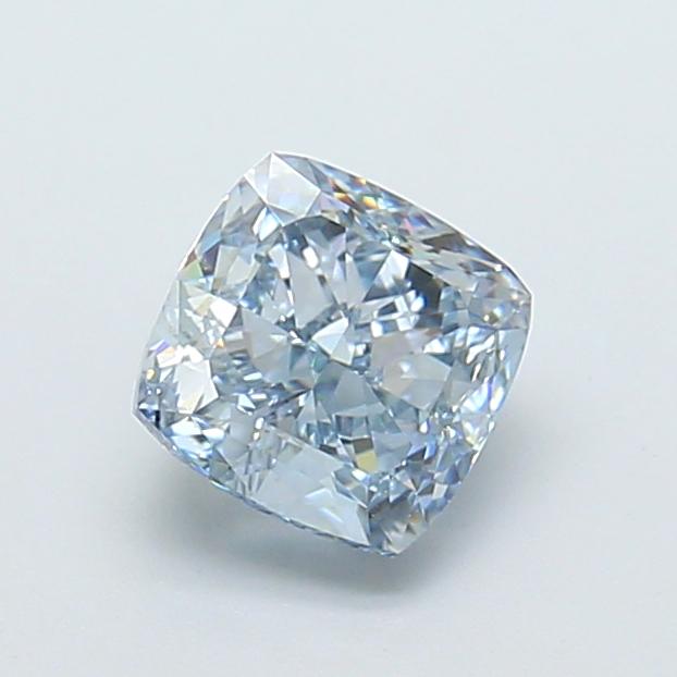 1.47 Ct. Fancy Vivid Blue Cushion Lab Grown Diamond