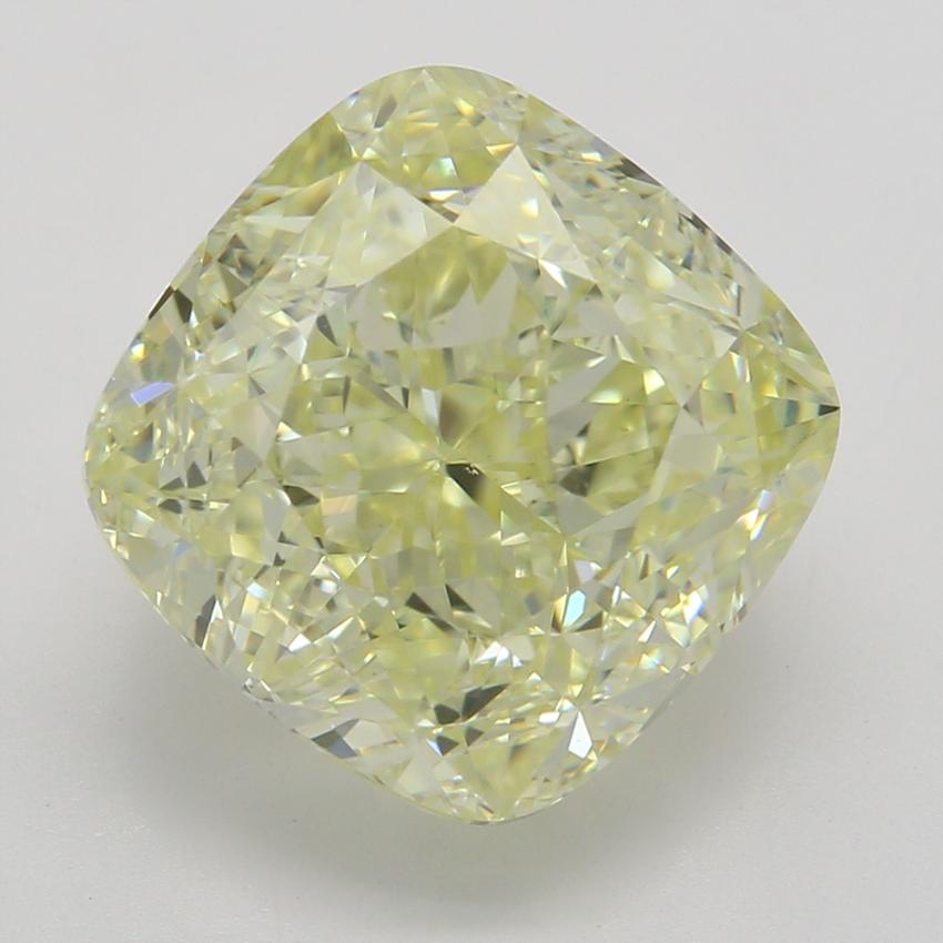 4.09 Ct. Fancy Light Yellow Cushion Diamond