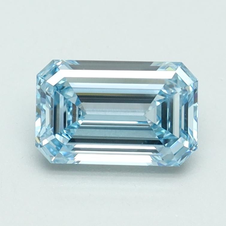 1.01 Ct. Fancy Intense Blue Emerald Lab Grown Diamond