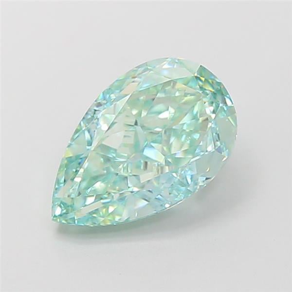2.21 Ct. Fancy Vivid  Green Pear Lab Grown Diamond