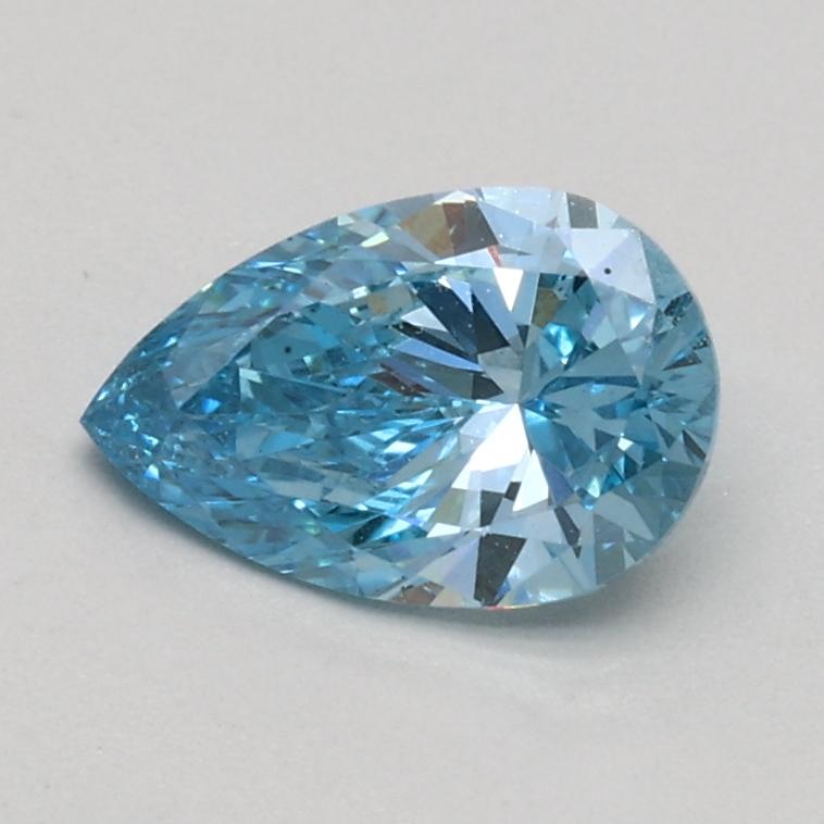 0.60 Ct. Fancy Vivid Blue Pear Lab Grown Diamond