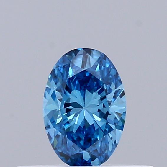 0.26 Ct. Fancy Vivid  Blue Oval Lab Grown Diamond