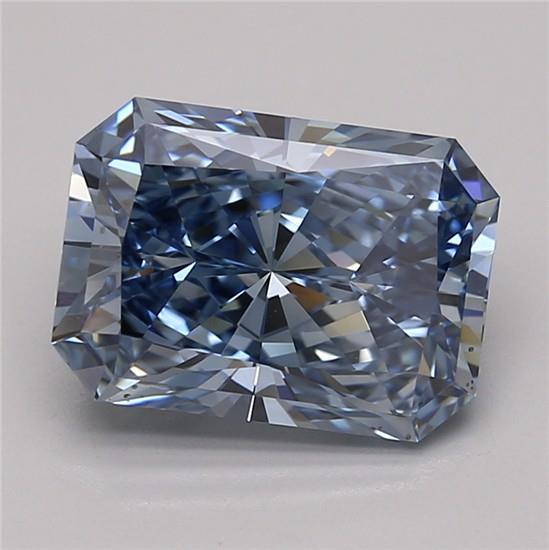 3.37 Ct. Fancy Vivid Blue Radiant Lab Grown Diamond