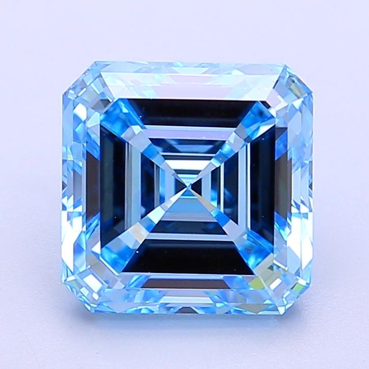 3.51 Ct. Fancy Intense Blue Asscher Lab Grown Diamond