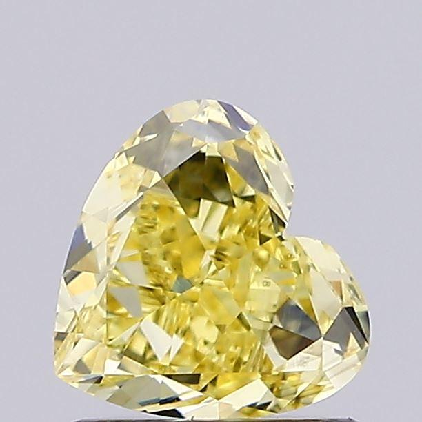 1.01 Ct. Fancy Intense  Yellow Heart Lab Grown Diamond