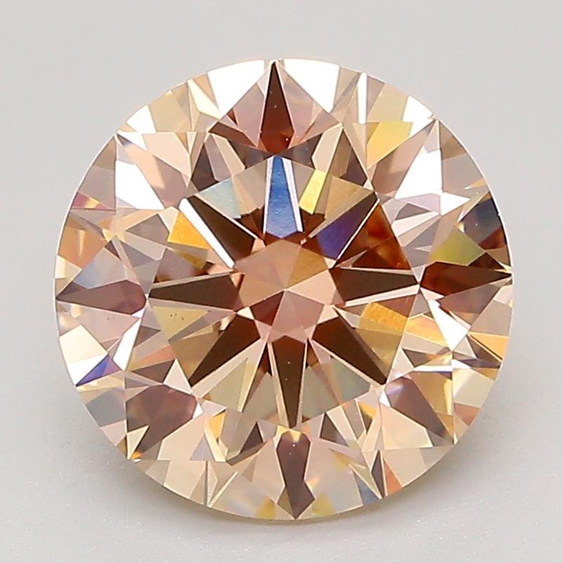 3.00 Ct. Fancy Light  Brown Round Lab Grown Diamond