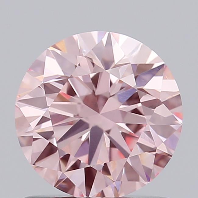 0.89 Ct. Fancy Vivid Pink Round Lab Grown Diamond