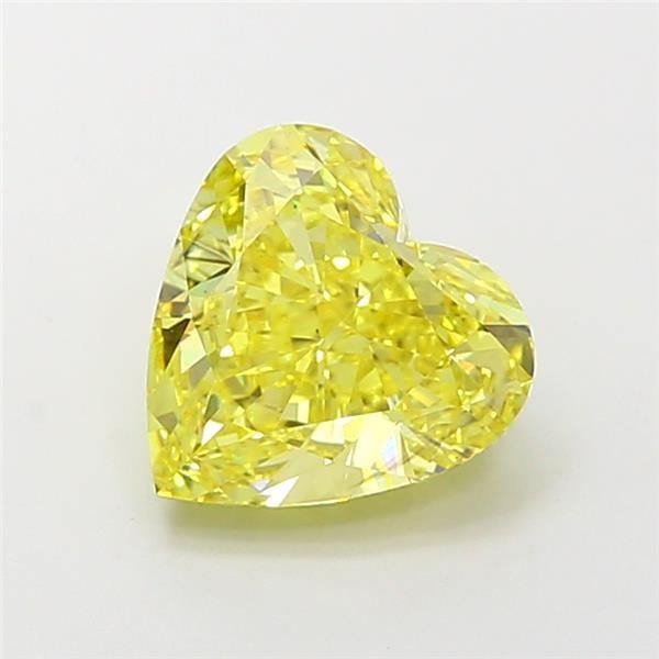2.92 Ct. Fancy Intense Yellow Heart Lab Grown Diamond