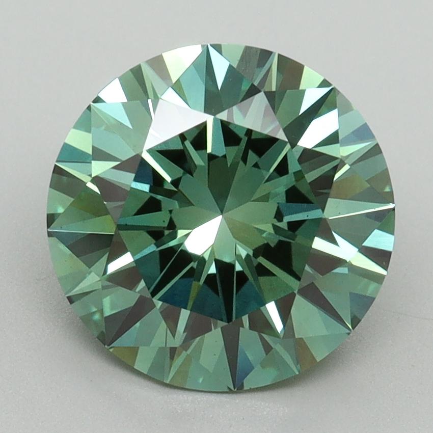 2.75 Ct. Fancy Vivid Green Round Lab Grown Diamond