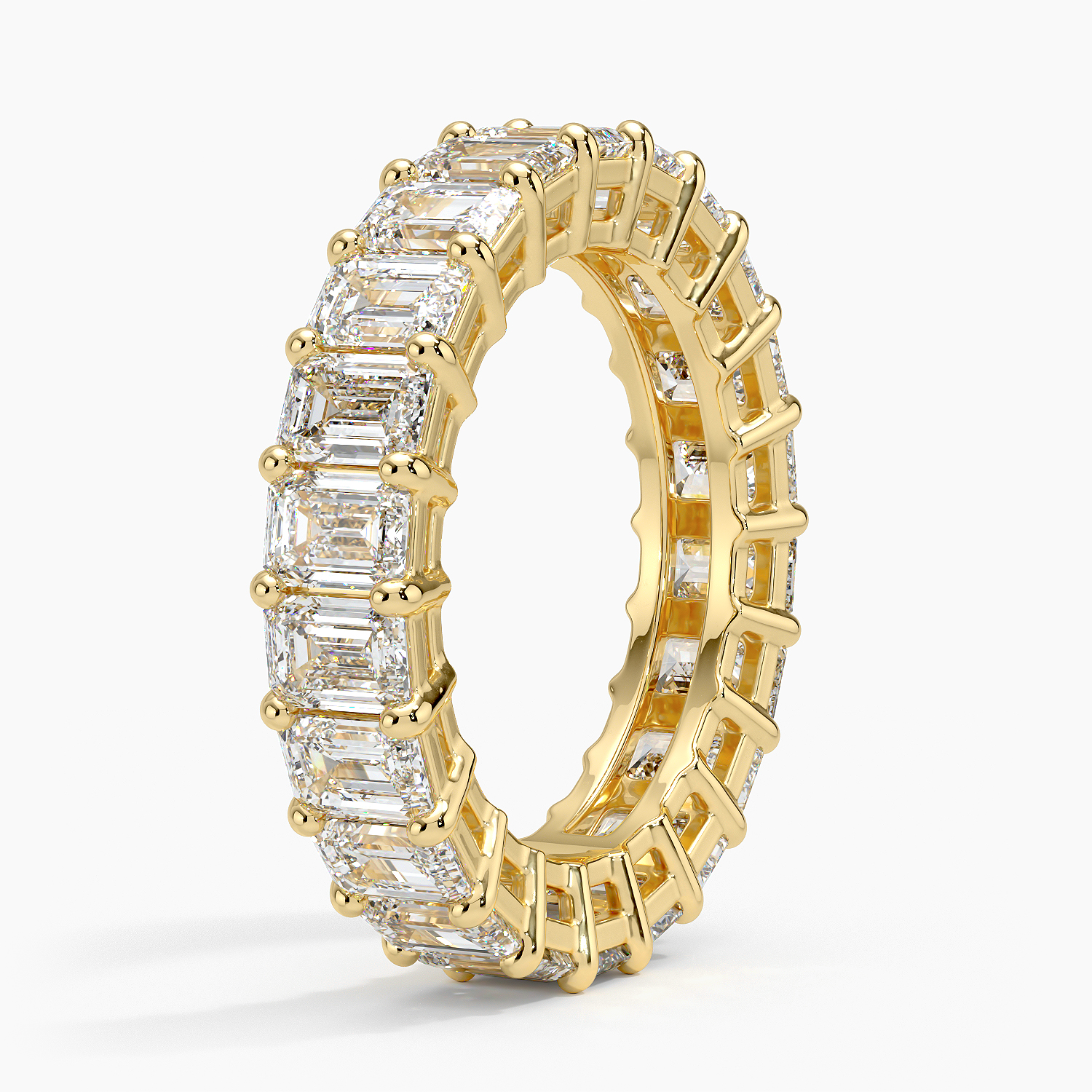 Emerald Eternity Diamond Ring (2 ct. tw.) in 18K Yellow Gold