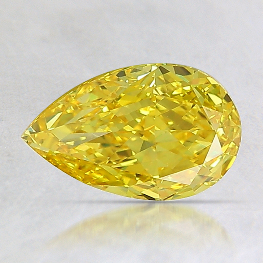 1.19 Ct. Fancy Vivid Yellow Pear Lab Grown Diamond