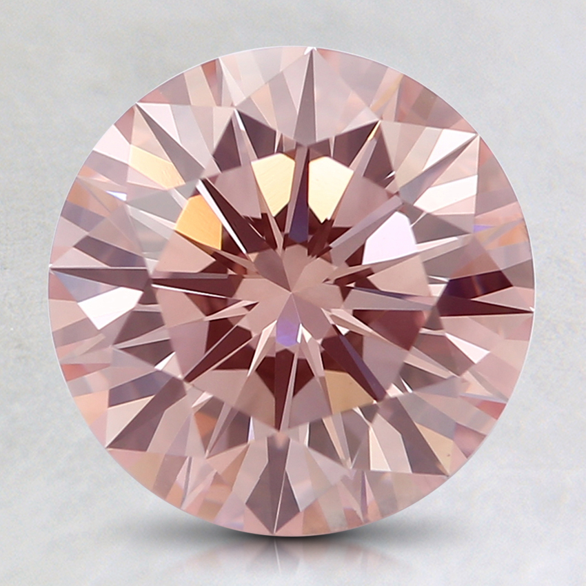 2.22 Ct. Fancy Orangy Pink Round Lab Grown Diamond