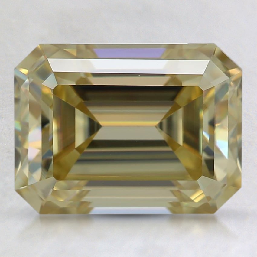 9x7mm Yellow Emerald Moissanite
