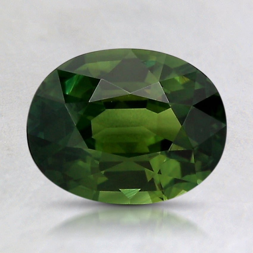 8x6.3mm Green Oval Australian Sapphire