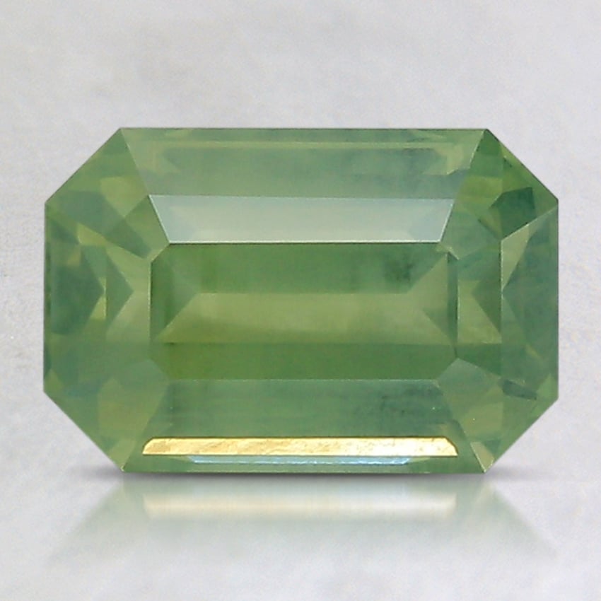 8.7x5.8mm Unheated Green Emerald Montana Sapphire