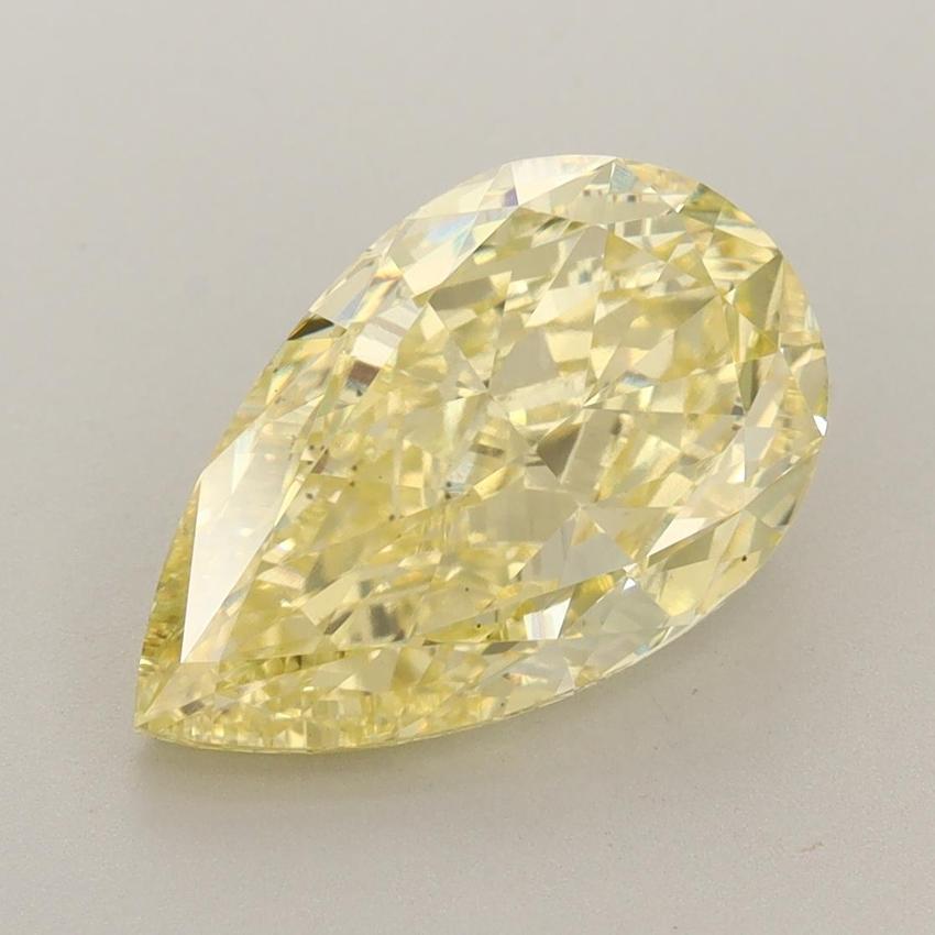 4.12 Ct. Fancy Vivid Yellow Pear Lab Grown Diamond
