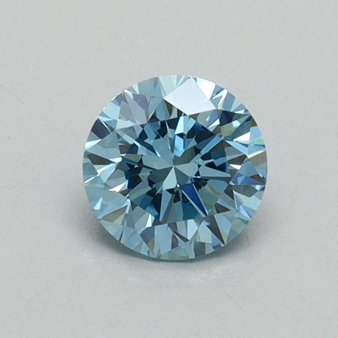 0.52 Ct. Fancy Vivid Blue Round Lab Grown Diamond