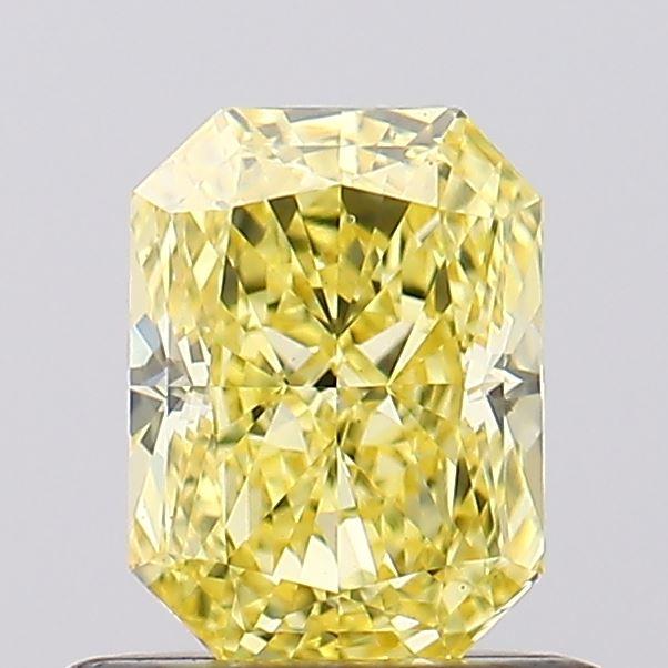 0.58 Ct. Fancy Vivid Yellow Radiant Lab Grown Diamond