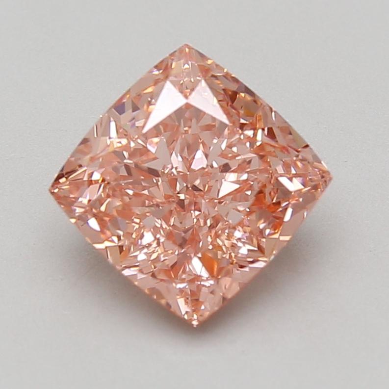 3.06 Ct. Fancy Vivid Pink Cushion Lab Grown Diamond