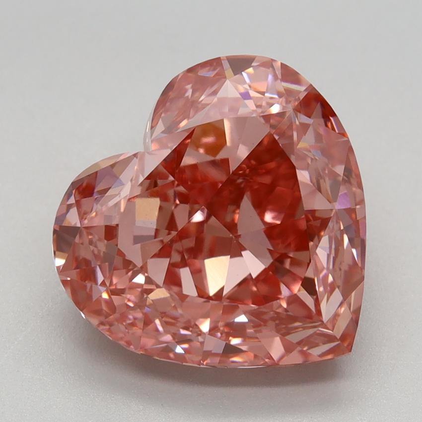 4.19 Ct. Fancy Vivid Pink Heart Lab Grown Diamond