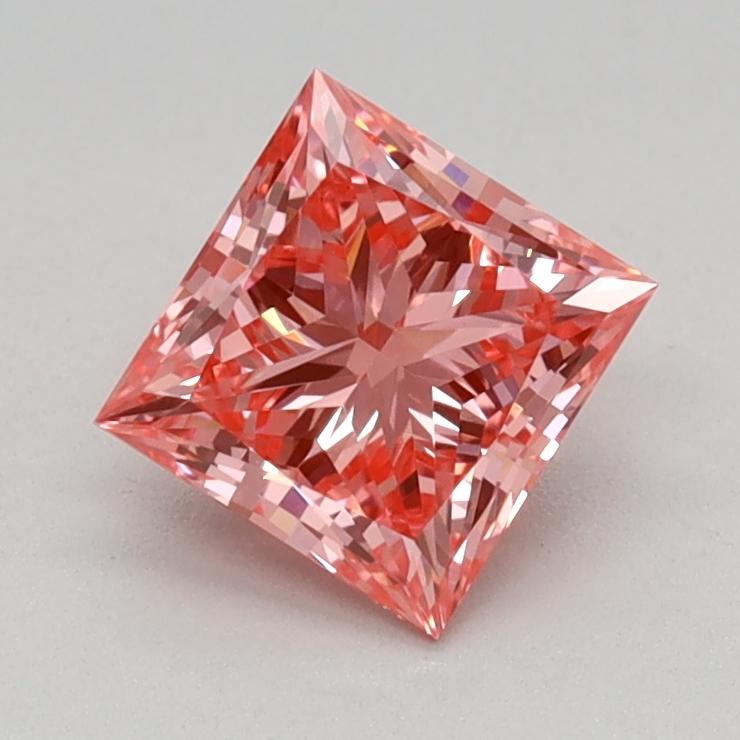 0.73 Ct. Fancy Vivid Pink Princess Lab Grown Diamond