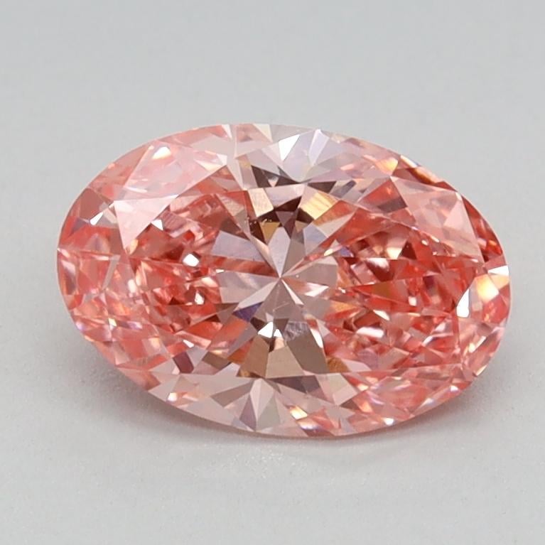 0.78 Ct. Fancy Vivid Pink Oval Lab Grown Diamond