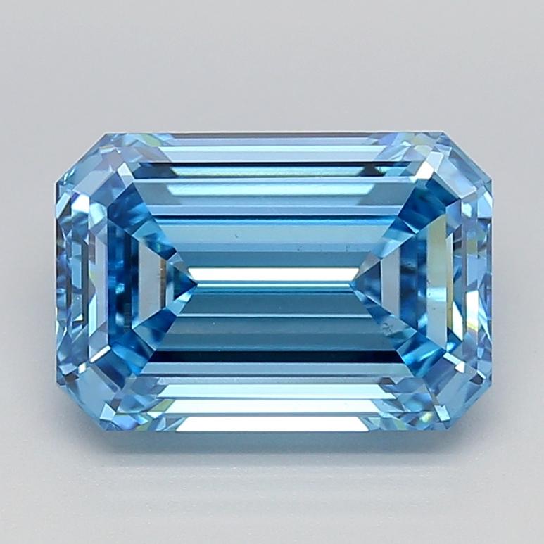4.73 Ct. Fancy Vivid  Blue Emerald Lab Grown Diamond