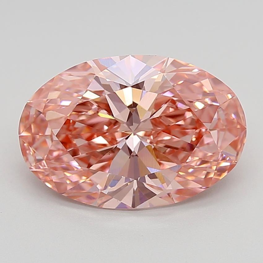 5.02 Ct. Fancy Vivid  Pink Oval Lab Grown Diamond