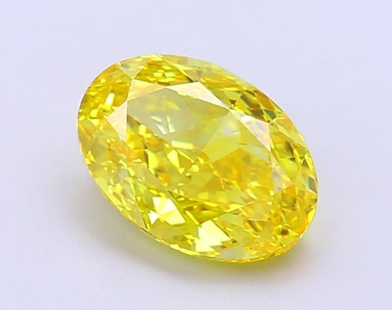 2.05 Ct. Fancy Vivid  Yellow Oval Lab Grown Diamond