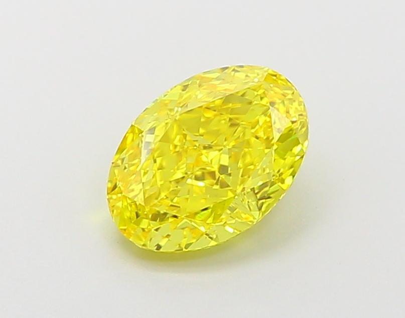 1.58 Ct. Fancy Vivid  Yellow Oval Lab Grown Diamond