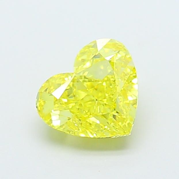 1.21 Ct. Fancy Vivid  Yellow Heart Lab Grown Diamond