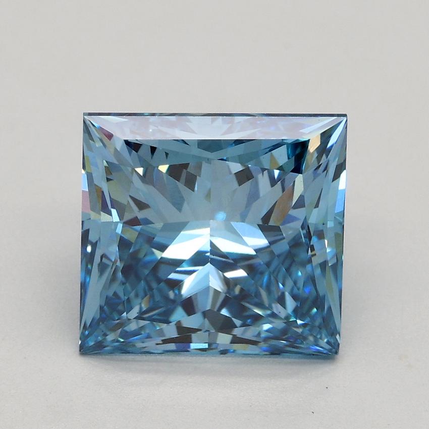 3.20 Ct. Fancy Vivid Blue Princess Lab Grown Diamond