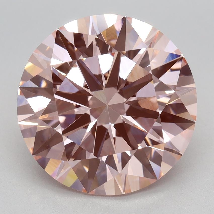 4.02 Ct. Fancy Intense Pink Round Lab Grown Diamond