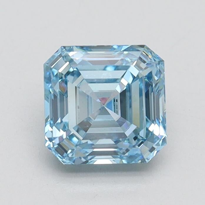 1.00 Ct. Fancy Intense Blue Asscher Lab Grown Diamond