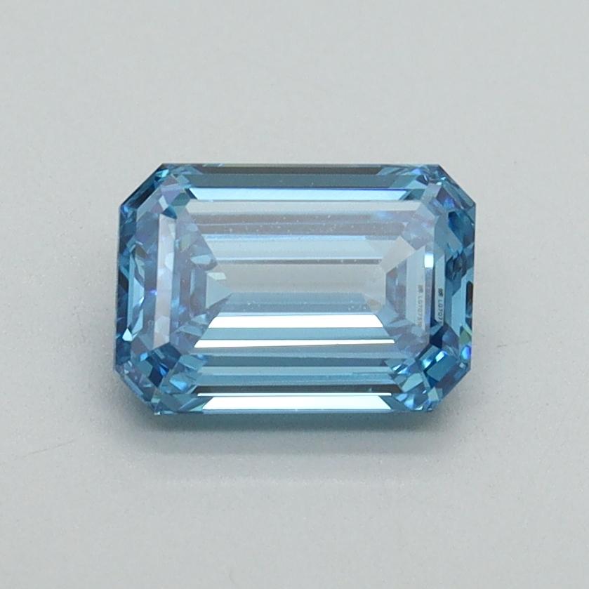 1.00 Ct. Fancy Vivid Blue Emerald Lab Grown Diamond